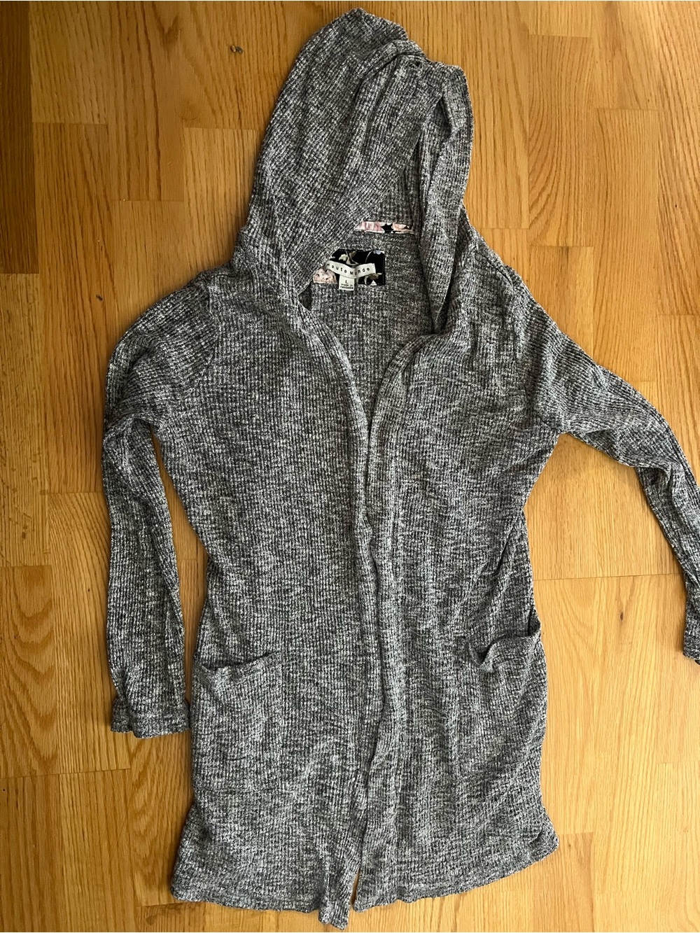 Cozy Gray Hooded Cardigan